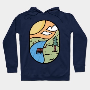 Landscape Mountain River Hoodie